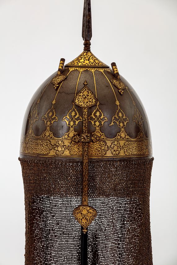 Safavid Gold Inlaid Helmet | MasterArt